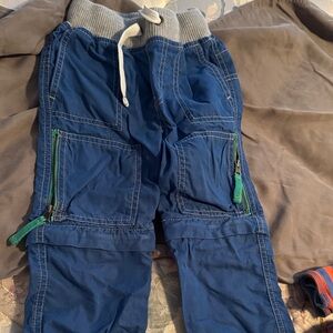 Mini Boden Blue Joggers with Green Accents